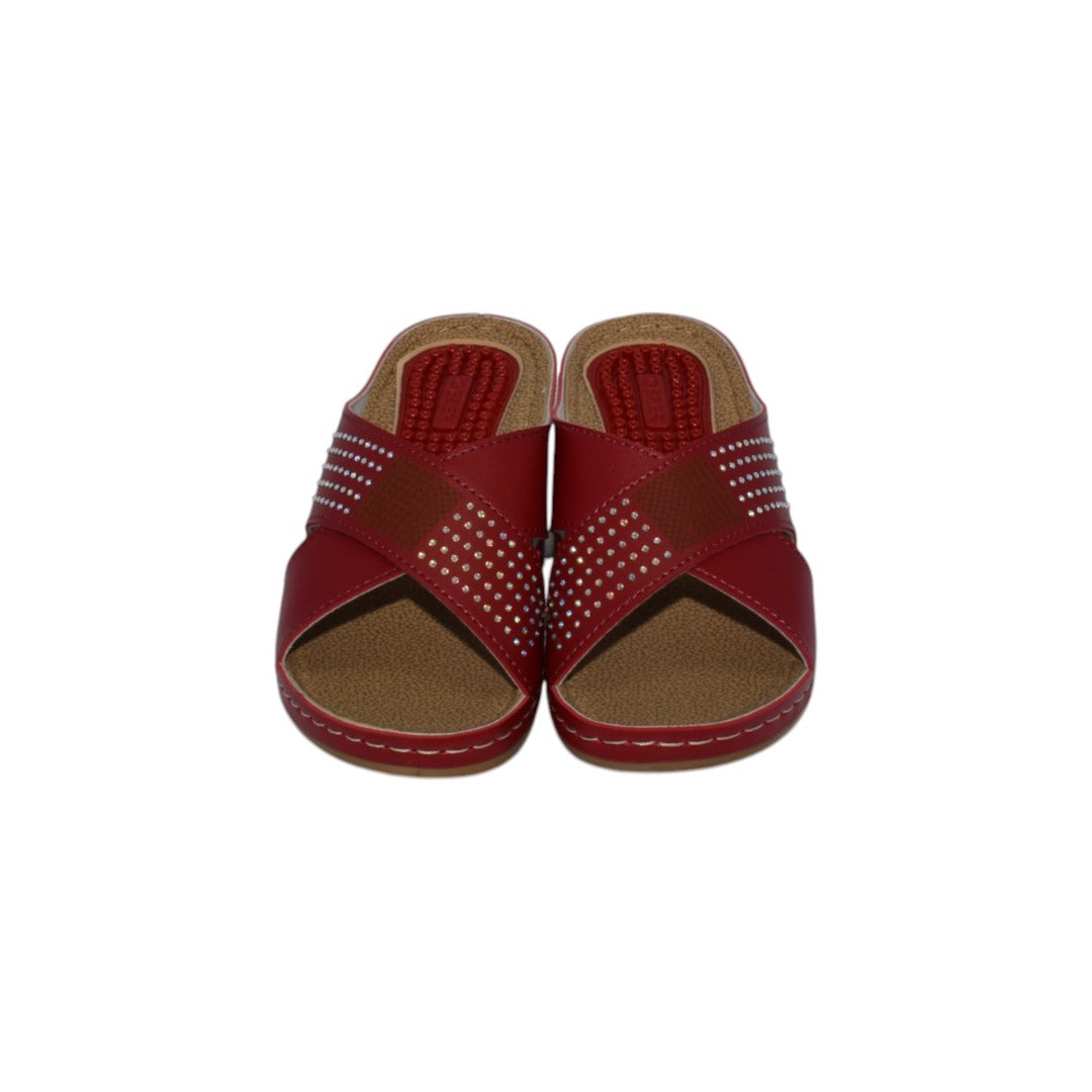 Papuci anatomici ultra lejeri,piele ecologica,taloneta masaj  ,culoare BORDO-11259