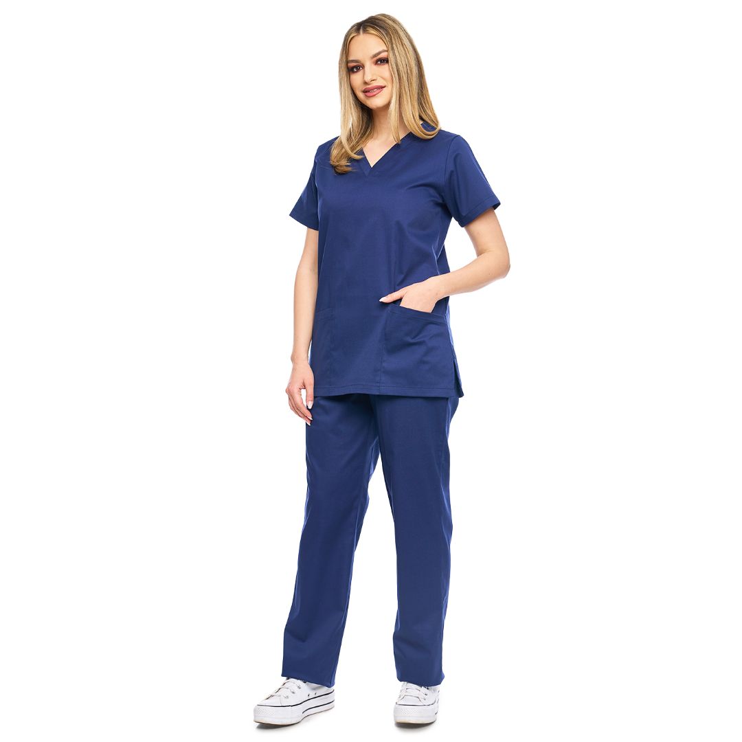 Costum Medical Unisex BleuMarin, material elastic