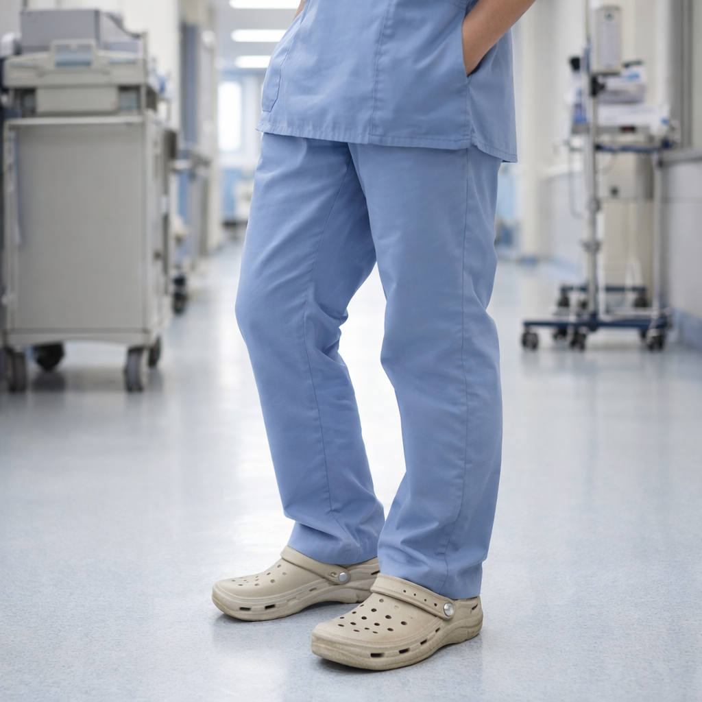 Saboți Medicali GEZER Bej ,dama, Ușori, Antiderapanți, Confortabili pentru Medici și Asistente - imagine 2